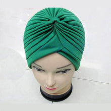 Indian Cap Pleated Headwrap Turban Stretchy Band Hats for Cloche Chemo Hijab BeaniesJFY66