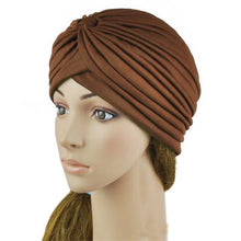 Indian Cap Pleated Headwrap Turban Stretchy Band Hats for Cloche Chemo Hijab BeaniesJFY66