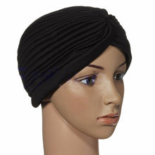 indian cap pleated headwrap turban stretchy band hats for women cloche chemo hijab beanies J4U66