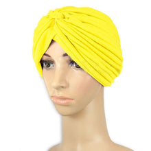 Indian Cap Pleated Headwrap Turban Stretchy Band Hats for Cloche Chemo Hijab BeaniesJFY66