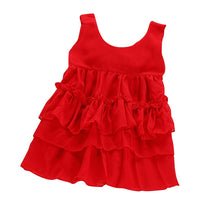 Infants Baby Girls Chiffon Tutu Ruffle Dress Princess Vest Dresses Clothes M-XXL J4U66