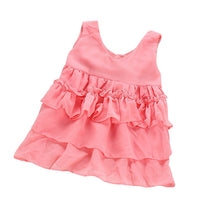 Infants Baby Girls Chiffon Tutu Ruffle Dress Princess Vest Dresses Clothes M-XXL J4U66