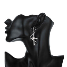 inlaid cross earings silver plated jewelry earrings for women silver plated earrings smte14 J4U66