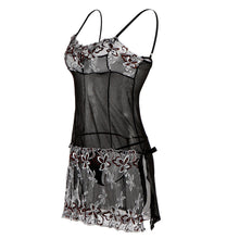 intimates sexy lace lingerie set embroidered flowers sexy underwear nuisette babydoll black sexy nightwear women lace dress J4U66