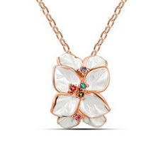 Jewelry Set Rose Austrian Crystal Enamel Earring/Necklace Flower Set GT Earrings Necklaces Jewelry Sets J4U66