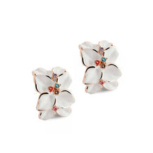 Jewelry Set Rose Austrian Crystal Enamel Earring/Necklace Flower Set GT Earrings Necklaces Jewelry Sets J4U66