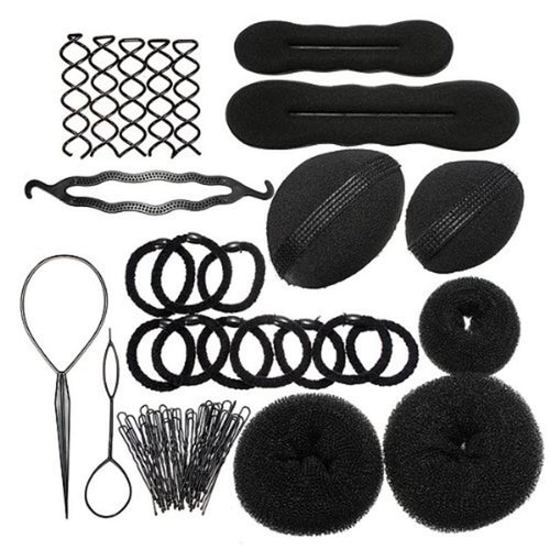 1 Set DIY Elastic Clamping Hairstyle Entrainment Tied Hair Weaving Hairstyle Braid Maintenance Tools J4U66
