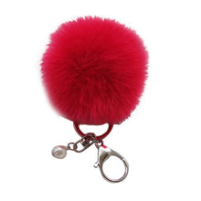18 Fluffy Ball Keychain Cute Simulation Rabbit Fur Ball Key Chain For Car Key Ring Car Ornaments Bag Pendant key ring J4U66