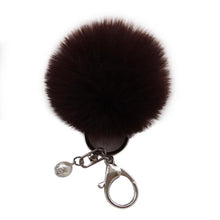 18 Fluffy Ball Keychain Cute Simulation Rabbit Fur Ball Key Chain For Car Key Ring Car Ornaments Bag Pendant key ring J4U66