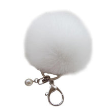 18 Fluffy Ball Keychain Cute Simulation Rabbit Fur Ball Key Chain For Car Key Ring Car Ornaments Bag Pendant key ring J4U66