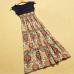 Lady Womens Flower Print Bohemia Style Sleeveless VMaxi Long Dress ping J4U66