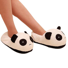 Women Men Soft Cute Panda Warm Plush Antiskid Indoor Home Slipper  J4U66