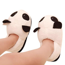 Women Men Soft Cute Panda Warm Plush Antiskid Indoor Home Slipper  J4U66