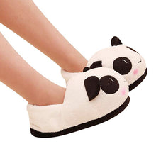 Women Men Soft Cute Panda Warm Plush Antiskid Indoor Home Slipper  J4U66