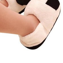 Women Men Soft Cute Panda Warm Plush Antiskid Indoor Home Slipper  J4U66