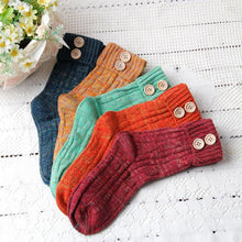 Socks Women Solid Color Knitted Cashmere Socks Fashion Socks  J4U66