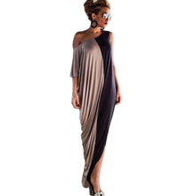 100% Women Casual Loose Off Shoulder Long Maxi Dress plus size office dress  J4U66