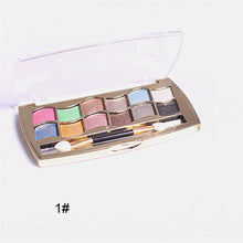 12 colors diamond bright colorful eye shadow super flash paleta de maquiagem Glitter eyeshadow with brush makeup J4U66
