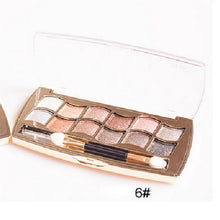 12 colors diamond bright colorful eye shadow super flash paleta de maquiagem Glitter eyeshadow with brush makeup J4U66