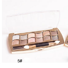 12 colors diamond bright colorful eye shadow super flash paleta de maquiagem Glitter eyeshadow with brush makeup J4U66