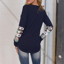 Womens Ladies Pocket Sequins Splice Long Sleeve Tops T Shirt  J4U66