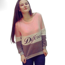 Womens Letters Printed Long Sleeve Sweatshirt Pullover Shirt Tops Blouse  J4U66