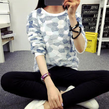 Womens Loose Long Sleeve Sweatshirt Pullover Shirt Tops Blouse  J4U66