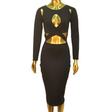 Long Sleeve Elastic Cotton Slim Sexy Party Dresses Midi Pencil Club Bandage Bodycon Dress Fast Shipping J4U66