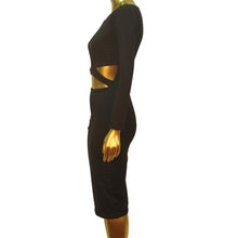 Long Sleeve Elastic Cotton Slim Sexy Party Dresses Midi Pencil Club Bandage Bodycon Dress Fast Shipping J4U66