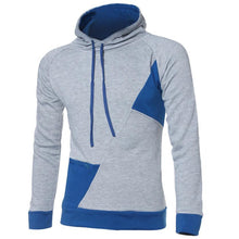 Men's Fashion Slim Fit Long Sleeve Splice Hooded Hoodies Outwear Top Hooded Sportswear J4U66