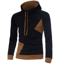 Men's Fashion Slim Fit Long Sleeve Splice Hooded Hoodies Outwear Top Hooded Sportswear J4U66