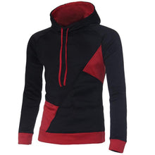 Men's Fashion Slim Fit Long Sleeve Splice Hooded Hoodies Outwear Top Hooded Sportswear J4U66