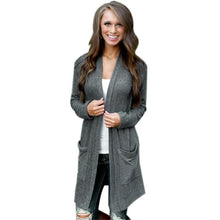 Korean Womens Lady Elegant Casual Knit Sleeve Sweater Coat Loose Long Cardigan Jacket Fast Shipping J4U66
