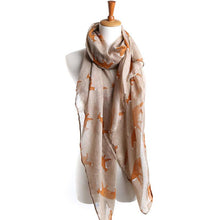 Lady Soft Scarves Womens Long Cute Fox Print Scarf Wraps Shawl  J4U66