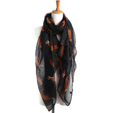 Lady Soft Scarves Womens Long Cute Fox Print Scarf Wraps Shawl  J4U66