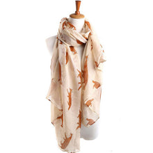 Lady Soft Scarves Womens Long Cute Fox Print Scarf Wraps Shawl  J4U66