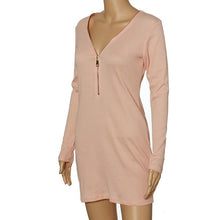 Women Bandage Dress Women's Sexy Bodycon Long Sleeve Zip Deep V-Neck Night Club Party Dresses vestidos J4U66