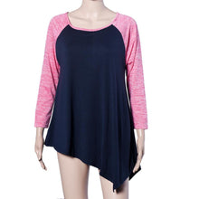 Women Blusas Irregular Casual Loose Elegant T Shirt Long Sleeve ShirtsTops Plus Size J4U66