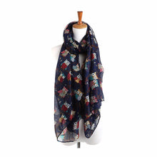 Women Ladies Owl Print Long Scarf Warm Wrap Shawl Fast Shipping J4U66