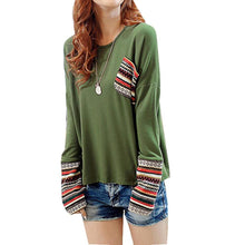 Women Loose Tops Long Sleeve Shirt Casual Blouse Plus Size Clothes Fast Shipping J4U66