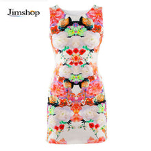 ing,design Dresses Women Floral Print Sleeveless Clubwear Party Sexy Mini Dress Bodycon Vestido J4U66