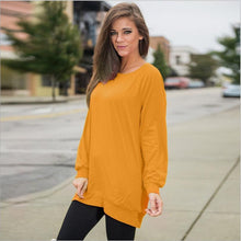 Casual Loose Women Long Sleeve Tunic Top Ladies Pullover Shirt Plus Size 4 Colors  J4U66