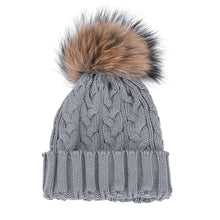 Charming Women Crochet Hat Fur Wool Knit Beanie Raccoon Warm Cap Fast Shipping J4U66