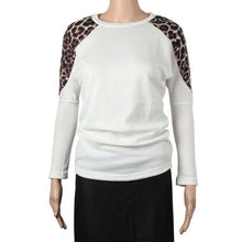 Cotton T-shirt Long Batwing Sleeve Korean Ladies Fashion Leopard Print Casual Loose Shirt Women Tops  J4U66