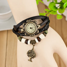 Dress Women Watch Quartz Weave Around Leather Bracelet Lady Woman Wrist Watch Fast Shipping J4U66