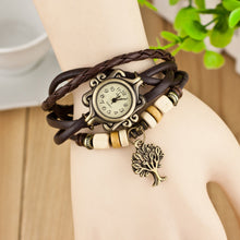 Dress Women Watch Quartz Weave Around Leather Bracelet Lady Woman Wrist Watch Fast Shipping J4U66