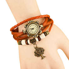 Dress Women Watch Quartz Weave Around Leather Bracelet Lady Woman Wrist Watch Fast Shipping J4U66