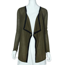 European Warm Lady Casual Knit Long Sleeve Thin Sweater Coat Cardigan Coat Lapel Warm Jacket Outerwear J4U66