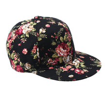 Fashion Korean Flowers Women Floral Hip-Hop Hat Flat Adjustable Baseball Cap Tops Hats ing J4U66