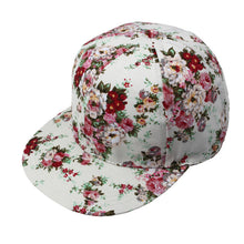 Fashion Korean Flowers Women Floral Hip-Hop Hat Flat Adjustable Baseball Cap Tops Hats ing J4U66